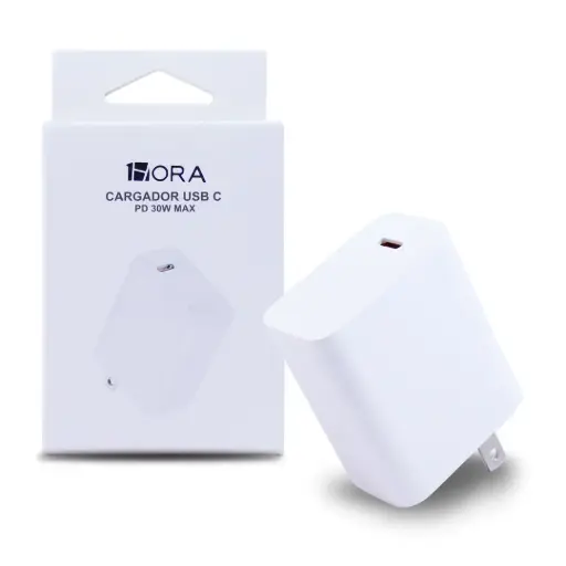 [GAR164B] CUBO CARGADOR RAPIDO PD 30W BLANCO 1 HORA